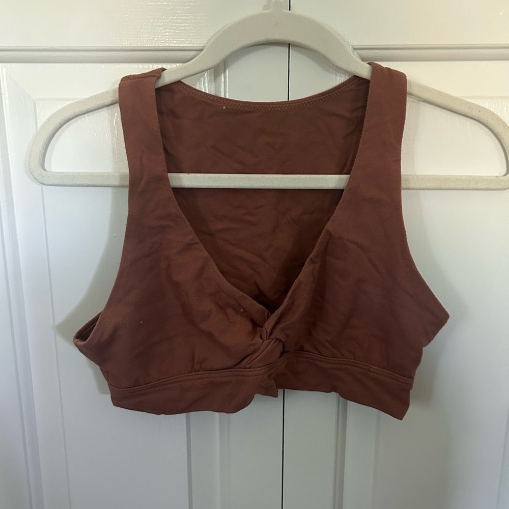 Aerie Pink/Brown Knotted Tank Top/Bra